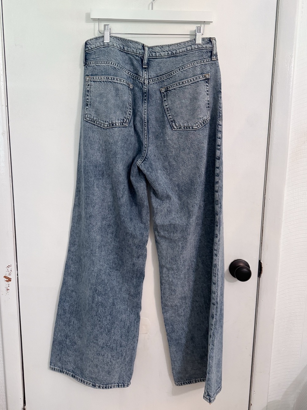GAP Mid Rise UltraSoft Baggy Wide Leg Jeans in Indigo size 29/8Tall - Picture 6 of 8